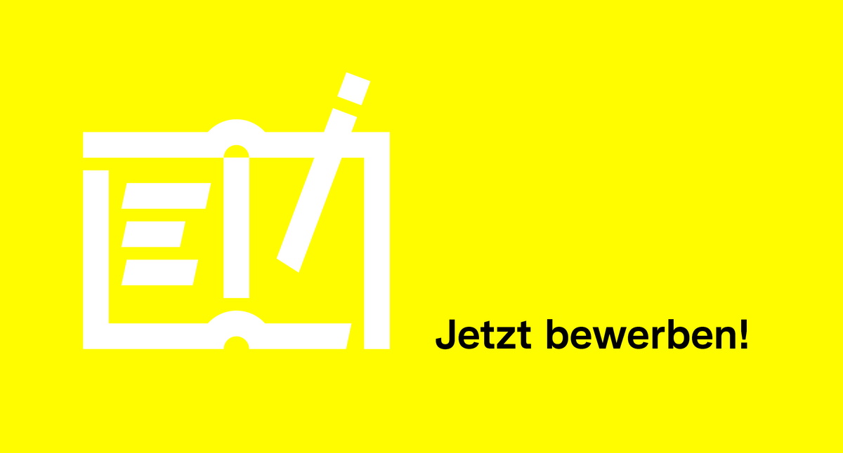 Symbolisieret Darstellung eines Buches mit Stift. Text: Jetzt bewerben!